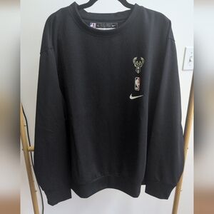 Nike Black Men's Milwaukee Buck Crewneck Sweater Sz XL